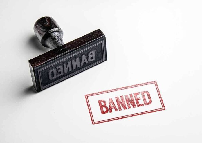 423625090 featured image Stamp marked "BANNED" on white background.