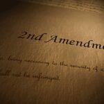 2nd Amendment text on old parchment paper.