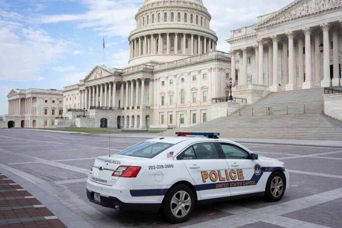 2180189067 featured image Police car near United States Capitol building steps