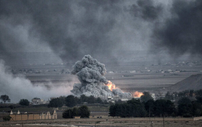 324965855 featured image Explosion with smoke and fire in open landscape.
