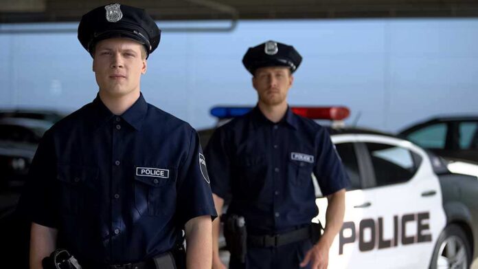 1492496696 featured image Two police officers standing near patrol car