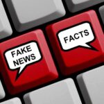 Keyboard keys labeled Fake News and Facts