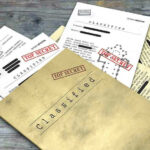 Trump’s Vaccine Record LEAKED – Docs Made Public! Classified documents with Top Secret stamps on wooden surface.