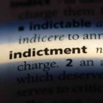 ANOTHER Trump Enemy INDICTED—Nobody Predicted This Close-up of a dictionary page showing the definition of 'indictment'