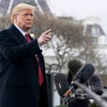 Trump THREATENTS Iran – “Locked and Loaded!” Donald Trump gesturing while speaking to the press outside