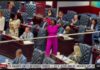 Dem Rep STORMS HOUSE AISLE With Pink Bullhorn Screaming