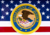 DOJ Caught DELETING Years Of Prosecution Records! Department of Justice seal on American flag background.