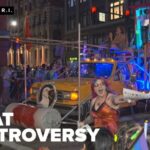 Disgusting Float At Gay Pride Event Sparks OUTRAGE! Rhode Island Pride to review float depicting mayor dangling in front of road roller