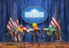 Trump BOOTS OUT Press Over Infuriating Iran Question Multiple microphones at White House press briefing podium.