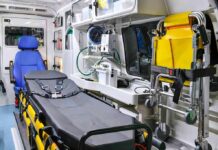 Paramedic’s Embarrassing BLUNDER Kills Patient Ambulance interior with stretcher and medical equipment