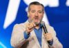 Ted Cruz Teases 2028 Run After CLASH With Vance man speaking on stage with a microphone