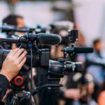 Senate Votes to INDICT Fauci in Contempt of Congress Video cameras on tripods at a media event