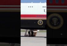 Air Force One emergency slide accidentally deployed
