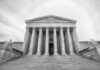 Supreme Court building with tall columns and wide steps