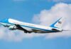 Air Force One Hit With Bizarre Problem Moments Before Takeoff Air Force One aircraft ascending against a blue sky