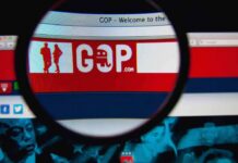 House GOP Meeting Turns Into Shouting Match: ‘This Is F***ing War!’ Magnifying glass focusing on GOP website banner