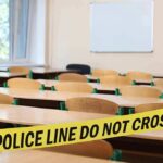 CTV Video Captures High School SHOOTING! Empty classroom with police tape across desks