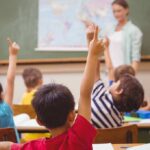 English-Only Shock: California Schools Upended Students raising hands in a classroom