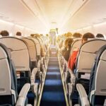 WILD Footage Shows Hijacked Flights Cockpit Stabbing airplane cabin with passengers seated in economy class