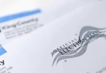 Official election mail envelopes with county label
