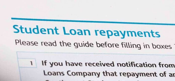 shutterstock_193448132 Document titled Student Loan repayments with instructions for filling out forms