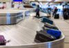 Luggage on an airport baggage carousel