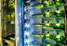 Tech Mogul Arrested Smuggling $300 Million in Chips to China Server rack with network cables and glowing indicator lights